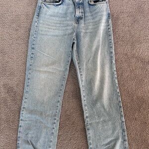 Light Wash, Wide Leg Soft Denim Jeans